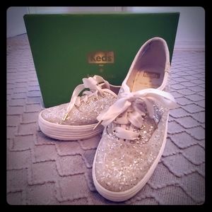 Keds x Kate Spade New York triple glitter sneakers